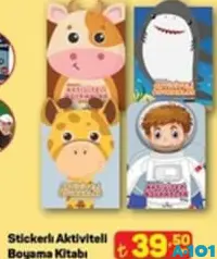 STİCKERLI AKTİVİTELİ BOYAMA KİTABI